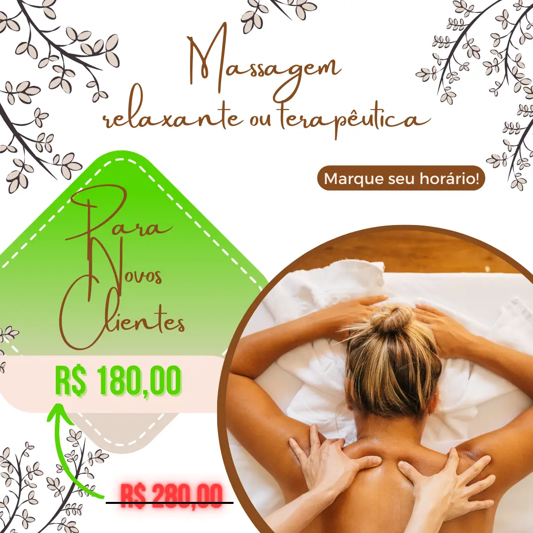 massagem relaxante ou terapêutica